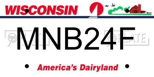 MNB24F Wisconsin License Plate
