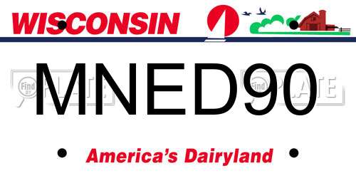 MNED90 Wisconsin License Plate