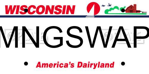 MNGSWAP Wisconsin License Plate