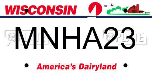MNHA23 Wisconsin License Plate
