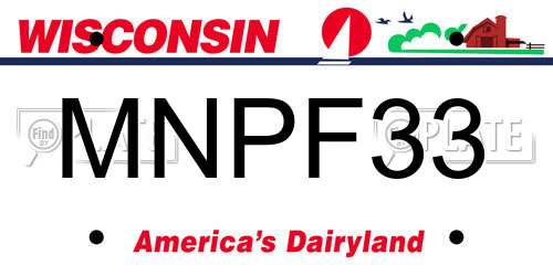 MNPF33 Wisconsin License Plate