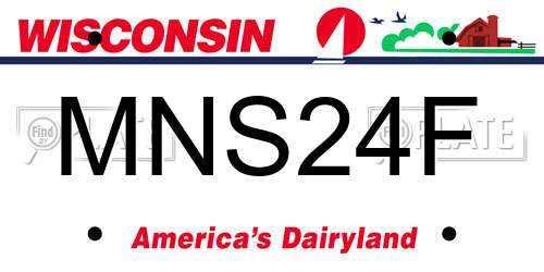 MNS24F Wisconsin License Plate