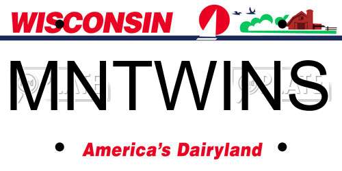 MNTWINS Wisconsin License Plate
