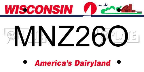 MNZ26O Wisconsin License Plate