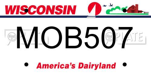 MOB507 Wisconsin License Plate