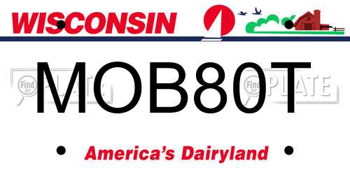 MOB80T Wisconsin License Plate