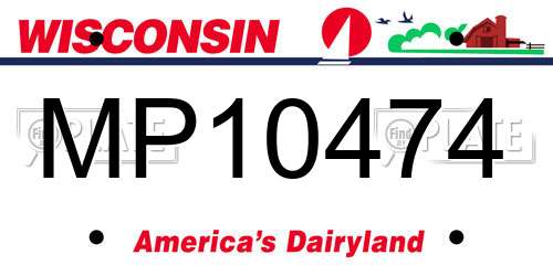 MP10474 Wisconsin License Plate