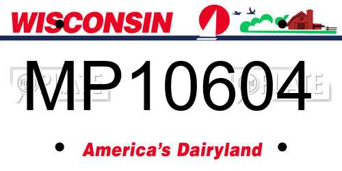 MP10604 Wisconsin License Plate