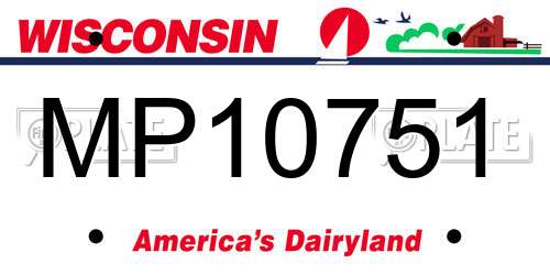 MP10751 Wisconsin License Plate