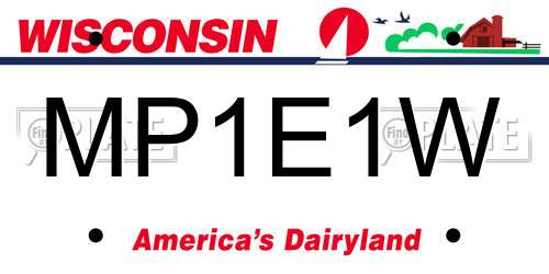 MP1E1W Wisconsin License Plate