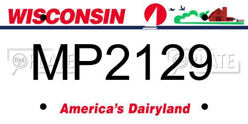MP2129 Wisconsin License Plate
