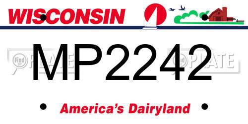 MP2242 Wisconsin License Plate