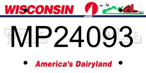 MP24093 Wisconsin License Plate