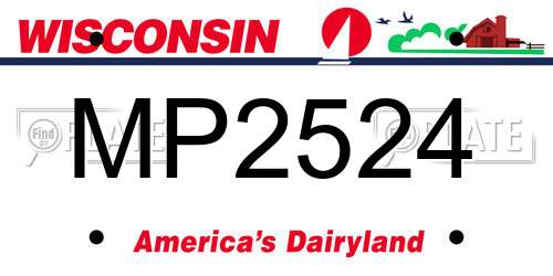 MP2524 Wisconsin License Plate