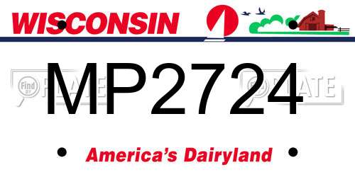 MP2724 Wisconsin License Plate