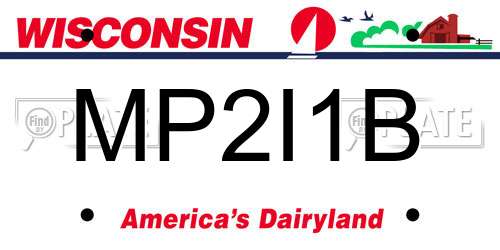 MP2I1B Wisconsin License Plate