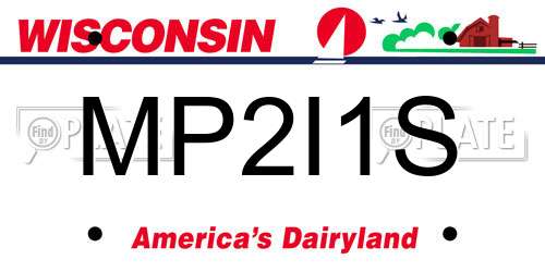 MP2I1S Wisconsin License Plate