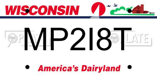 MP2I8T Wisconsin License Plate