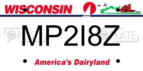 MP2I8Z Wisconsin License Plate