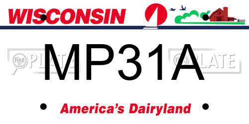 MP31A Wisconsin License Plate