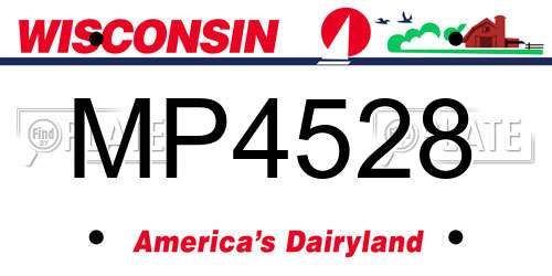 MP4528 Wisconsin License Plate