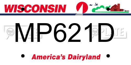 MP621D Wisconsin License Plate