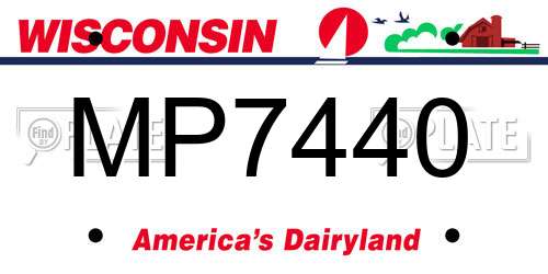 MP7440 Wisconsin License Plate