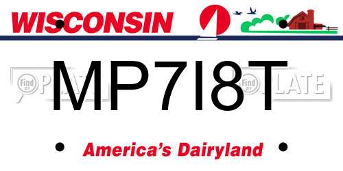 MP7I8T Wisconsin License Plate