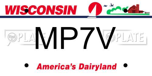 MP7V Wisconsin License Plate