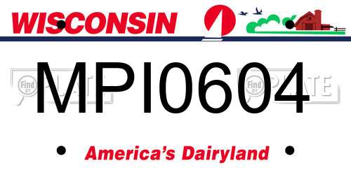 MPI0604 Wisconsin License Plate