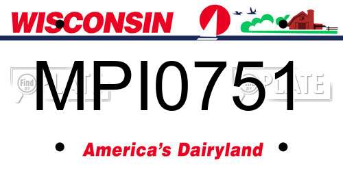 MPI0751 Wisconsin License Plate