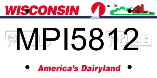 MPI5812 Wisconsin License Plate