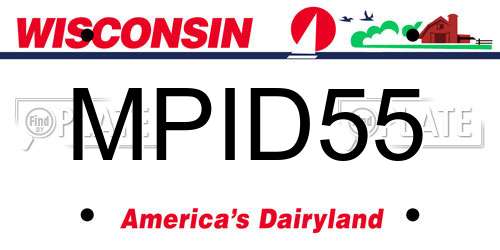 MPID55 Wisconsin License Plate