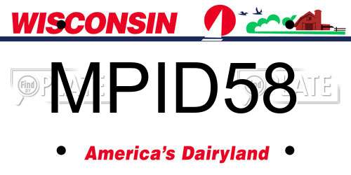 MPID58 Wisconsin License Plate