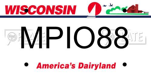 MPIO88 Wisconsin License Plate