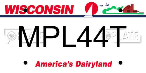 MPL44T Wisconsin License Plate