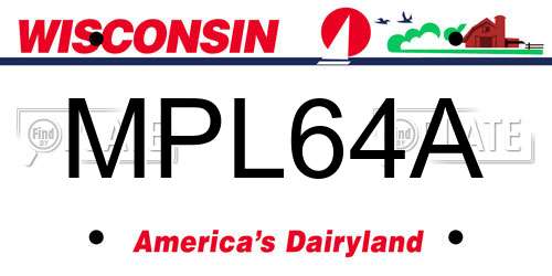 MPL64A Wisconsin License Plate