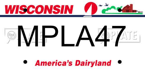 MPLA47 Wisconsin License Plate