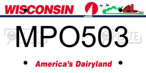 MPO503 Wisconsin License Plate