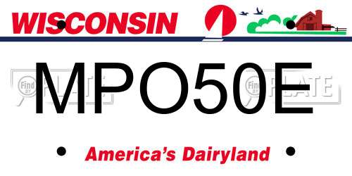 MPO50E Wisconsin License Plate
