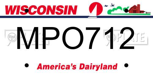 MPO712 Wisconsin License Plate