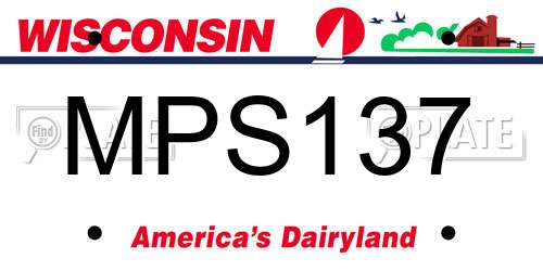 MPS137 Wisconsin License Plate