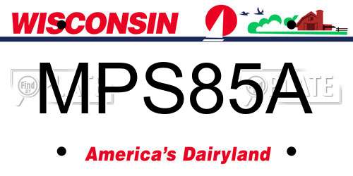 MPS85A Wisconsin License Plate