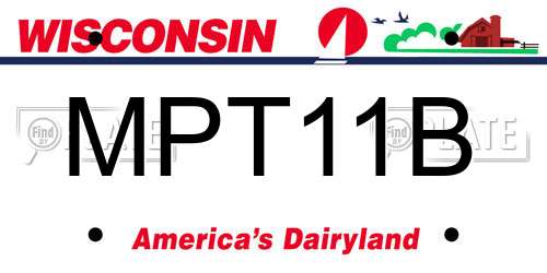 MPT11B Wisconsin License Plate