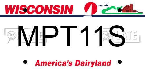 MPT11S Wisconsin License Plate