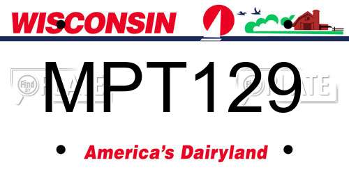 MPT129 Wisconsin License Plate
