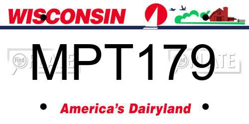 MPT179 Wisconsin License Plate
