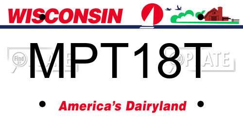 MPT18T Wisconsin License Plate