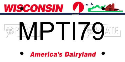 MPTI79 Wisconsin License Plate