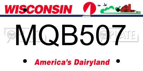 MQB507 Wisconsin License Plate
